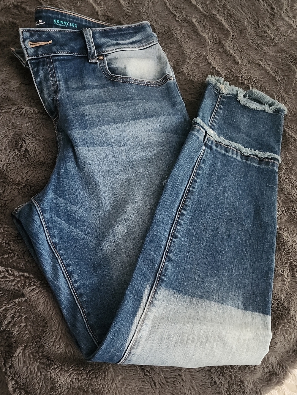 INC Denim Skinny Leg Jeans in Dark Blue